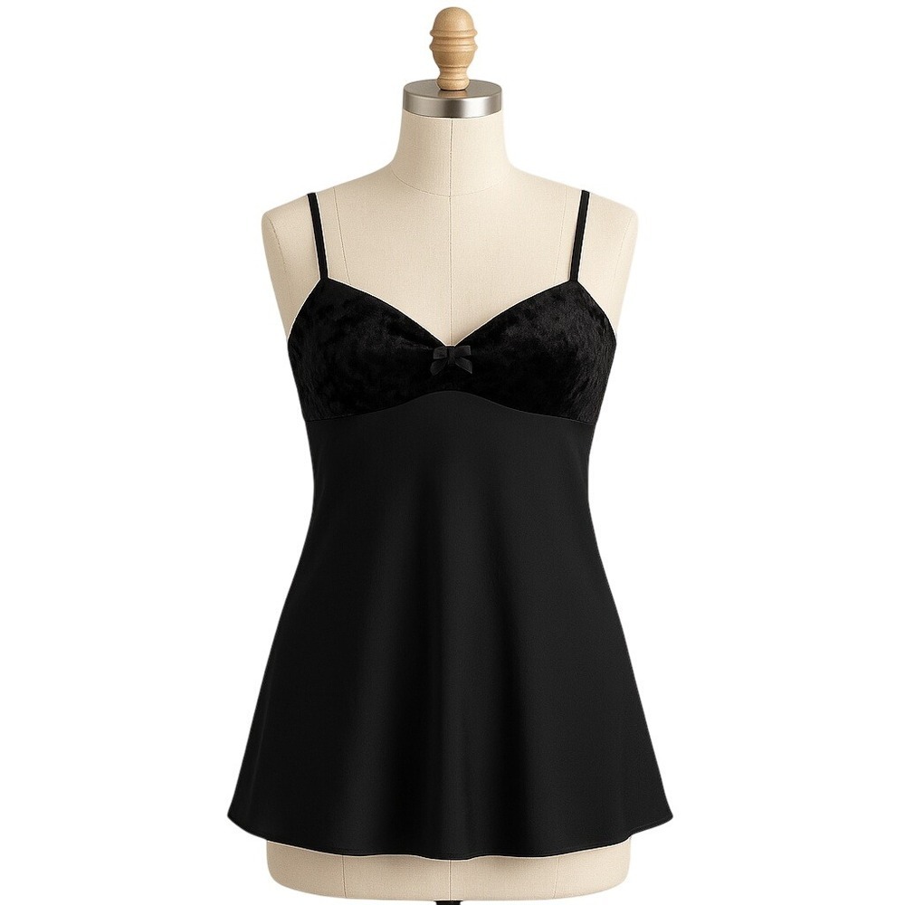 Victorias Secretβ Slip Dress Womens M Velvet Babydoll Y2K Romantic Minimalist